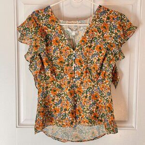 Veronica Beard Polly Floral Top